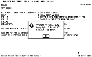 Sysinfo atari screenshot